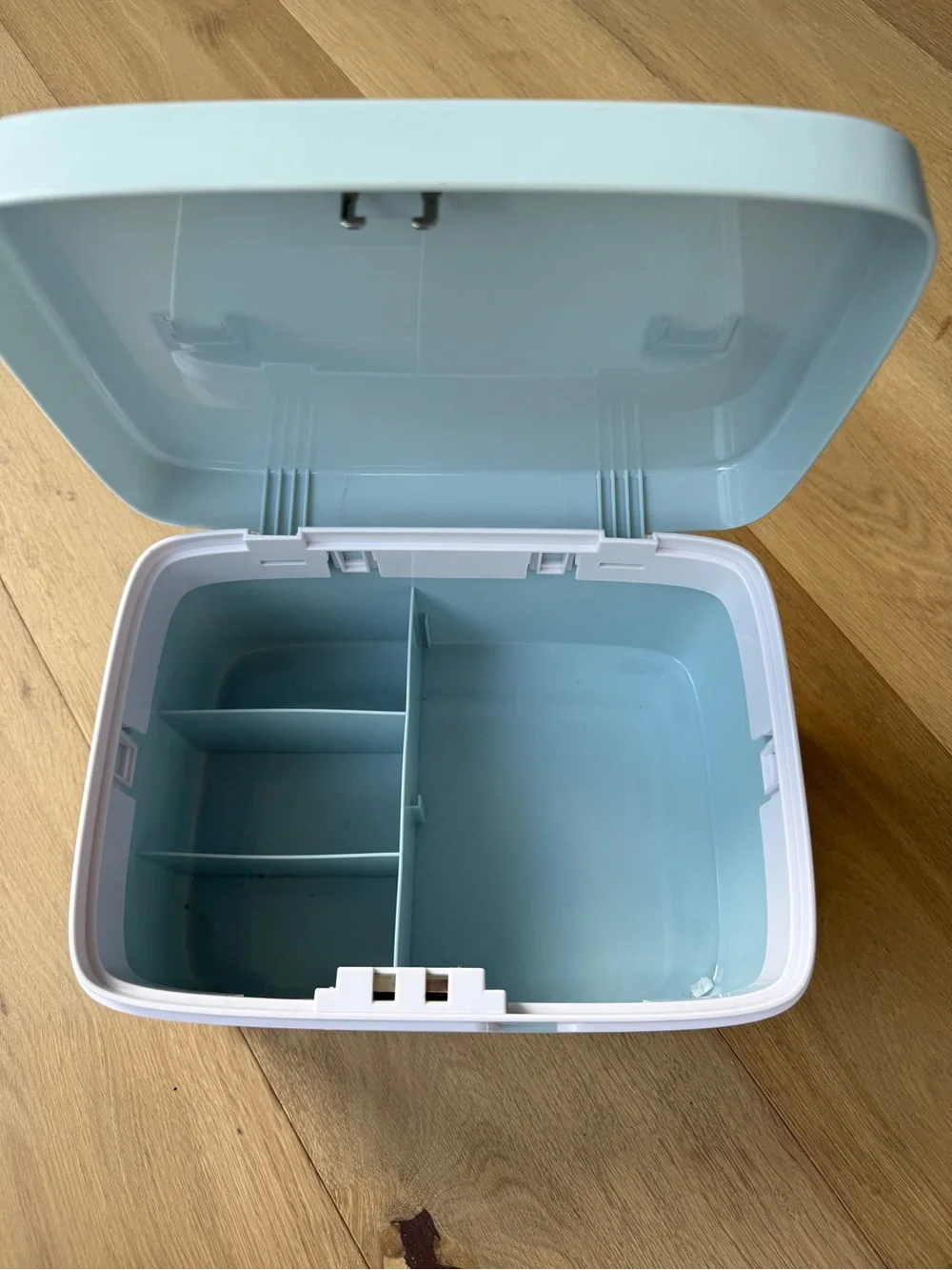 Blue Portable Storage Box with Combination Lock - Home Organizer